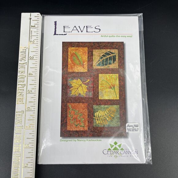 Leaves Applique Quilt Pattern 27" x 40" by Cedar Canyon Nancy Kazlauckas OCT501 - Picture 7 of 7